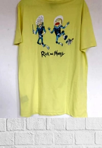 H&M Back printed T-shirts(Ricky n Morty)🥑 - Neon , M