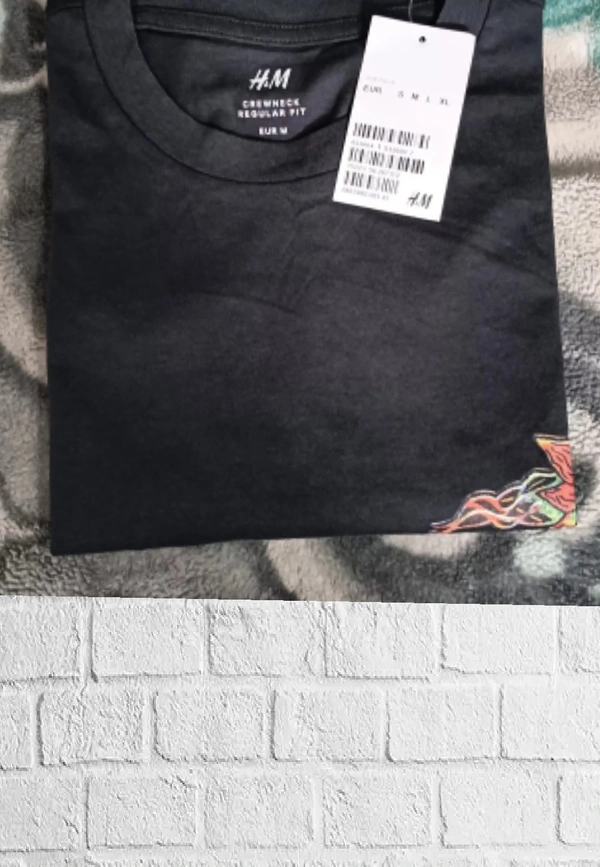 H&M Back printed full sleeve t shirts ♠️ - Black , M