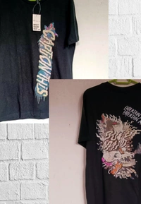 H&M Back printed T-shirts ♠️ - Black , L