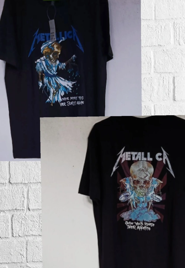 H&M Back printed(Metallica Tee)♠️ - Black , XL