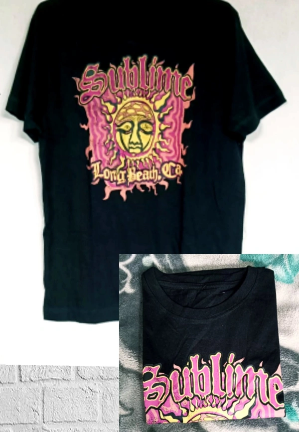 Balck Printed T-shirts♣️ - Black , M