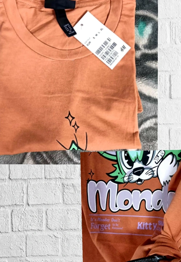 H&M Back printed)(life Happens on Tee)🏀 - 🏀, M