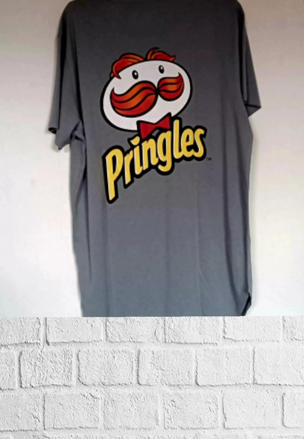H&M Back printed(Pringles Tee)🏉 - Gray🏉, M