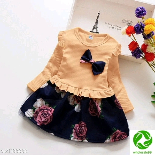 Agile Funky Girls Frocks & Dresses - creem