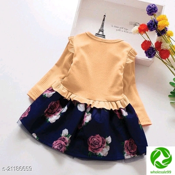 Agile Funky Girls Frocks & Dresses - creem