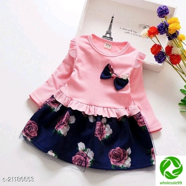Agile Funky Girls Frocks & Dresses - pink, 1