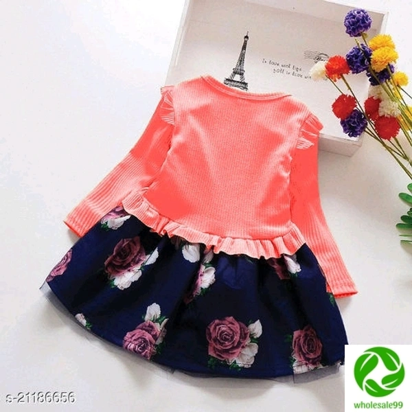 Agile Funky Girls Frocks & Dresses - 1, red