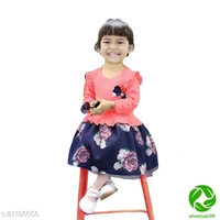 Agile Funky Girls Frocks & Dresses - 1, red