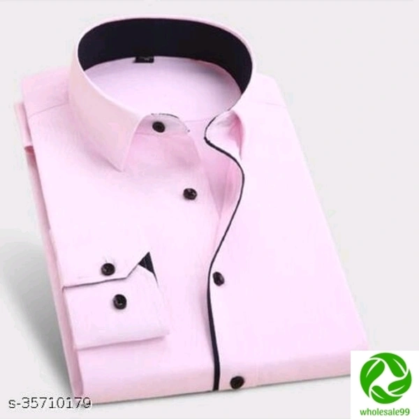 Fashion Corner Men's Heavy Formal Plain Shirt. Fabric: CottonSleeve Length: Long SleevesPattern: Solid - M
