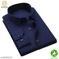 Fashion Corner Men's Heavy Formal Plain Shirt. Fabric: CottonSleeve Length: Long SleevesPattern: Solid - M