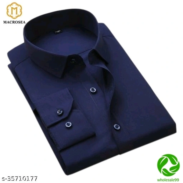 Fashion Corner Men's Heavy Formal Plain Shirt. Fabric: CottonSleeve Length: Long SleevesPattern: Solid - M