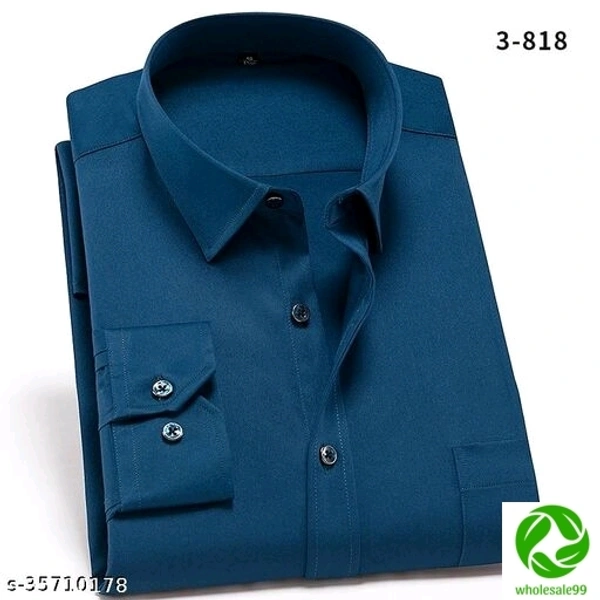 Fashion Corner Men's Heavy Formal Plain Shirt. Fabric: CottonSleeve Length: Long SleevesPattern: Solid - M