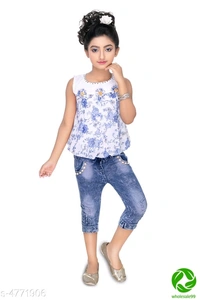 Modern Classy Girls Top & Bottom Set - yallow, 2-3years