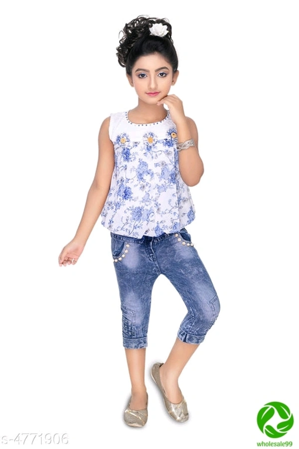 Modern Classy Girls Top & Bottom Set - yallow, 2-3years