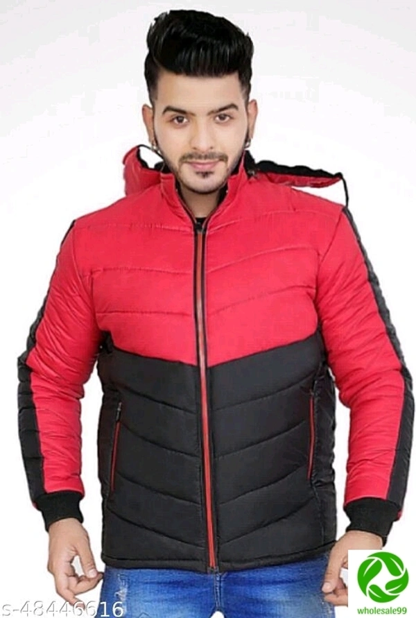 Trendy Men Nylon full Sleeves JacketFabric: Nylon - Red, M