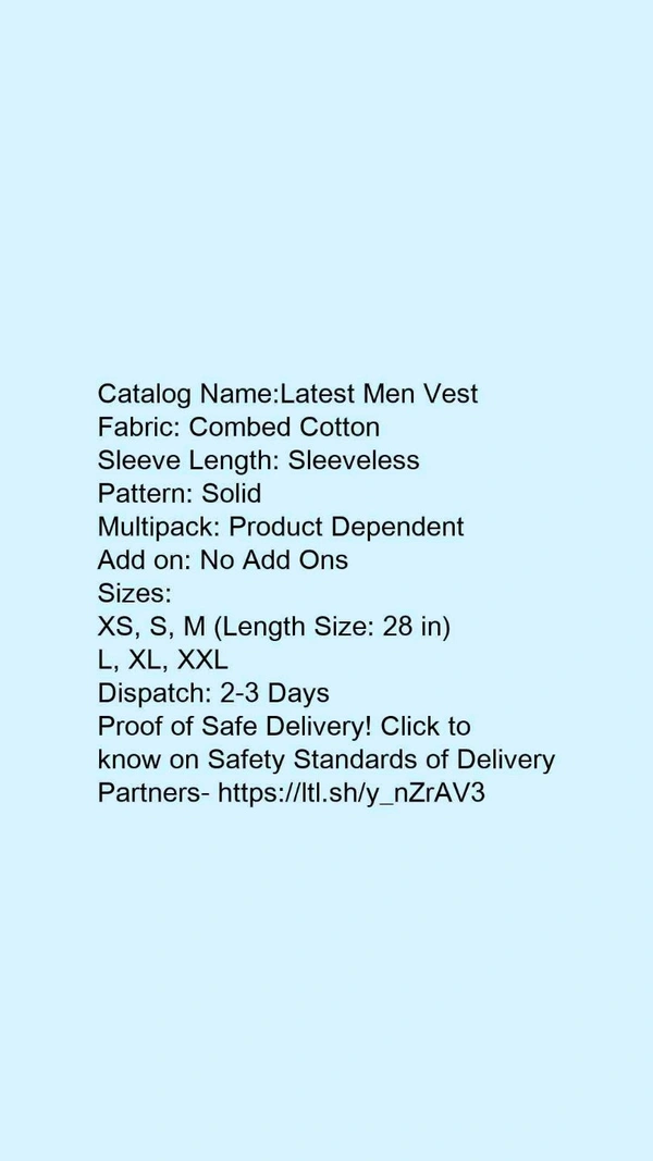 STYLISH VEST FOR MENS(PACK OF 5) - Xl