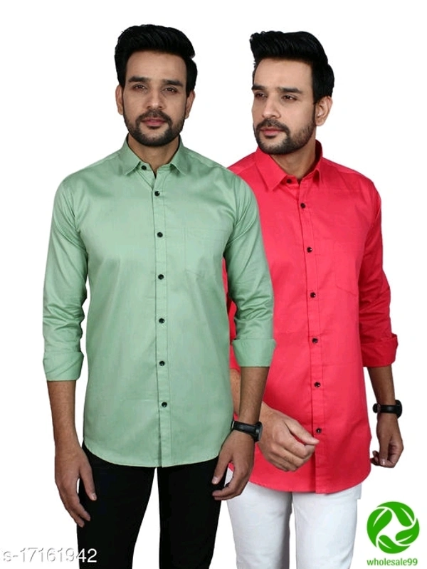 Catalog Name:*Comfy Designer Men Shirts* - red and black