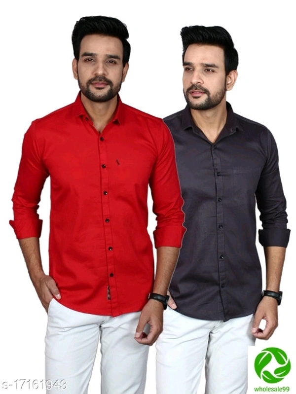 Catalog Name:*Comfy Designer Men Shirts* - red and yellow