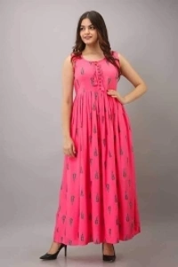 KGN Women Printed Anarkali Kurta - XL