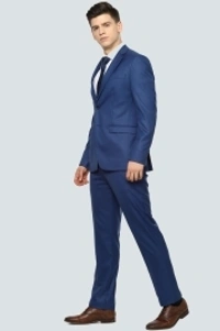 LOUIS PHILIPPE Single Breasted Checkered Men Suit - 46