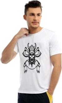 T Shirt SK SMART COLLECTION Printed Men Round Neck White T-Shirt - L