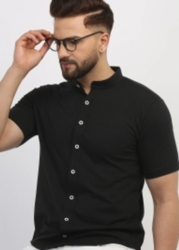 Try This Men Color Block Casual White, Black Shirt - Red, L