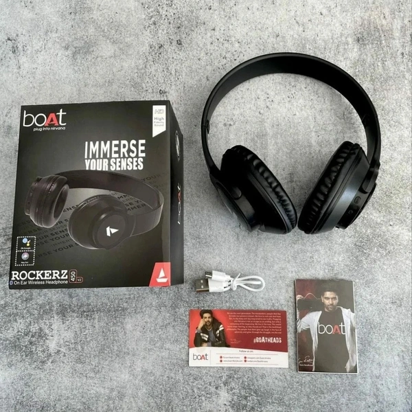 Replica Boat Rockerz 450 Wireless Headphone | Awesome Quality Product - Black