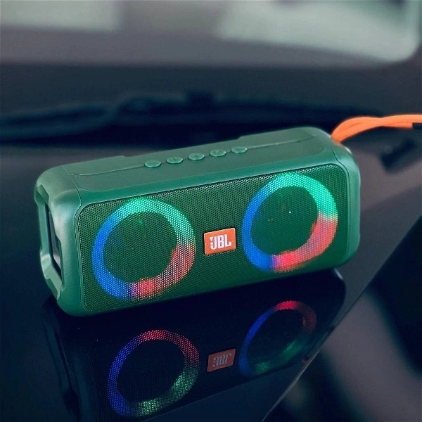 Portable Bluetooth Speaker Dynamic Thunder Sound With High Bass 2400mAh 10 W Bluetooth Speaker With Jbl Brand Logo - Green