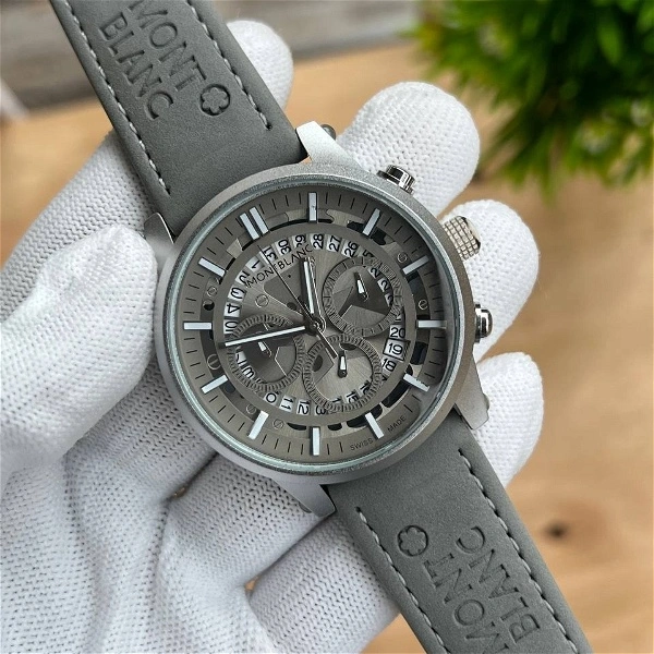 MontBlenc Matte Chronograph Collection With Brand Name Box Packing