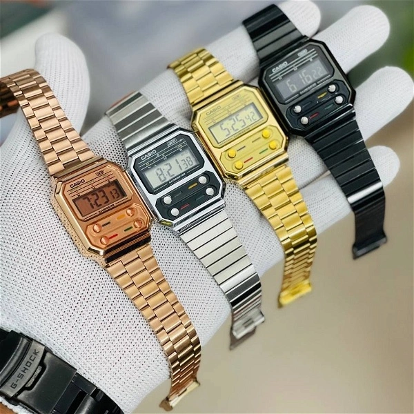 Casia G-Shack A100WEG-9ADF With High Quality Strap Best Finishing Body & Case - Gold
