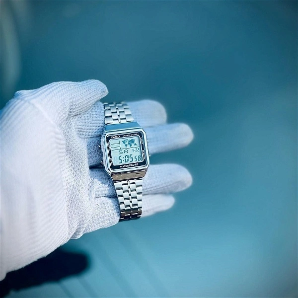 Casia A500W Digital Watch With High Quality Strap Best Finishing Body & Case - Silver