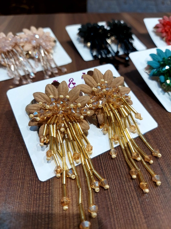 KOREAN EARRING  - Gold Pink Black Blue Green Red