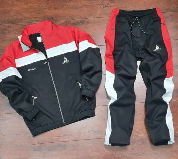 FULL SLEEVES REGULAR FIT TRACKSUIT  - MAROON/DARK BLUE, XXL
