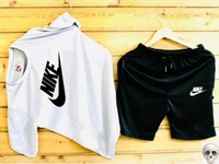 NIKE HALF SLEEVE ACTIVE T-SHIRT WITH SHORT - BLACK, M