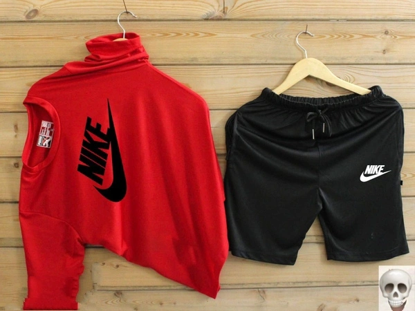 NIKE HALF SLEEVE ACTIVE T-SHIRT WITH SHORT - BLACK, M