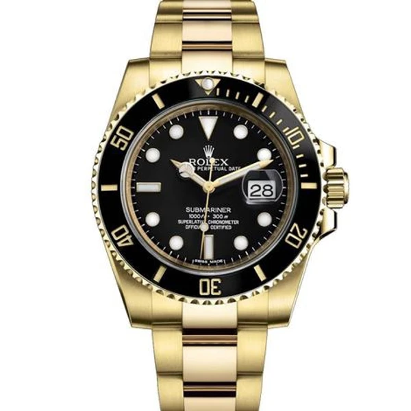 Rolex Submariner Yellow Gold Black Dial  (Refurbished - Festival