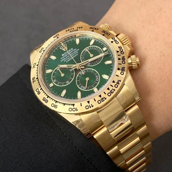 Rolex Daytona Automatic Gold Chain Green Dial (Refurbished)   