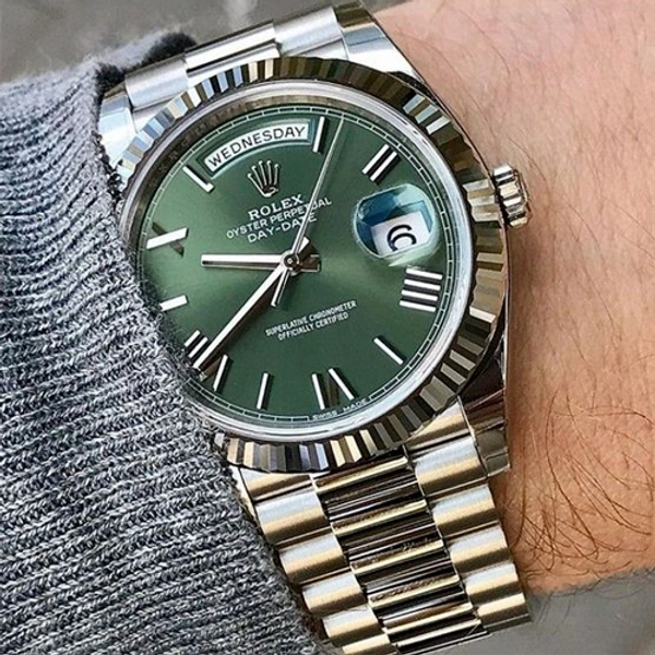 Luxury Watch Daydate Steel Green Dial 212 (Refurbished