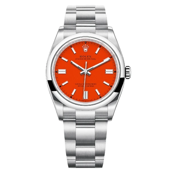 Luxury Watch Oyster Perpetual Red Dial 527 (Refurbished)