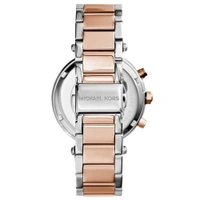 Designer Watch Ladies Parker Two-Tone Navy Chronograph Designer Watch Mk6141 (Refurbished