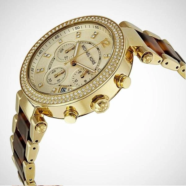 Designer Watch Yellow Gold-Plated Chronograph Watch Mk568