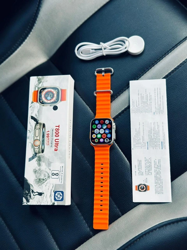 🔥 APPLE SMARTWATCH ULTRA 🔥Model :- T800 Ultra - Red