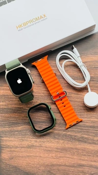 Hk8 pro max with logo 49mm now available 😍😍*.... *OG box with dual strap and color screen guard* 