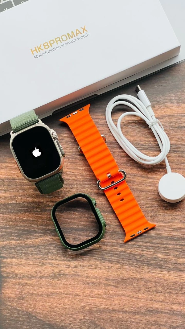 Hk8 pro max with logo 49mm now available 😍😍*.... *OG box with dual strap and color screen guard* 