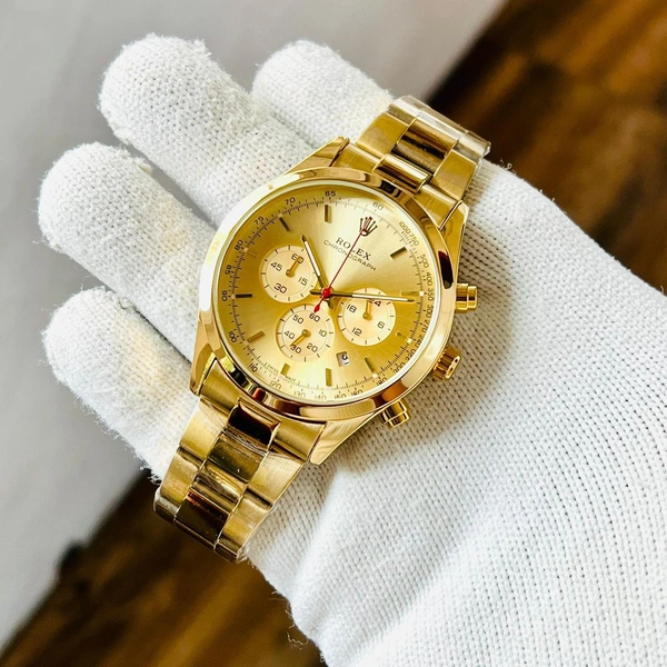 ROLEX MENSFULL GOLD METAL BELT
