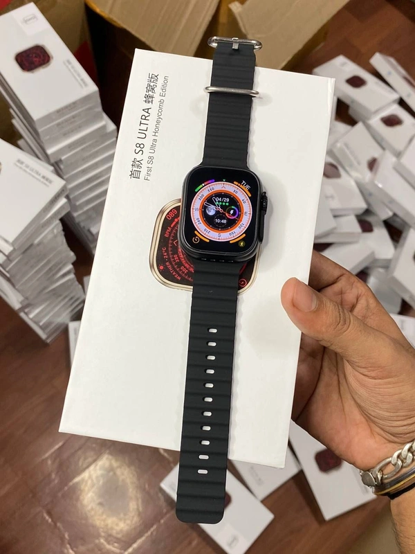 S8 Ultra Sim card ultra 4G watch  - Black