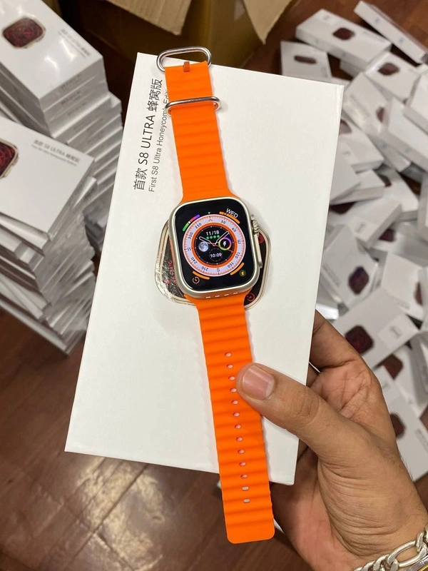S8 Ultra Sim card ultra 4G watch  - Black
