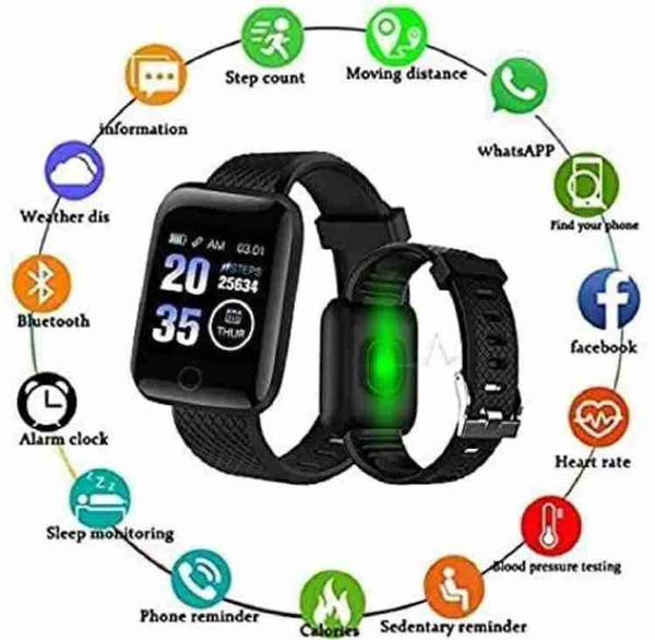 Smart Watch Id116  - Black