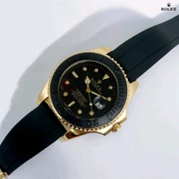 Rolex Men's Datejust 41 Dark Dial Stainless Steel Watch  - Gold