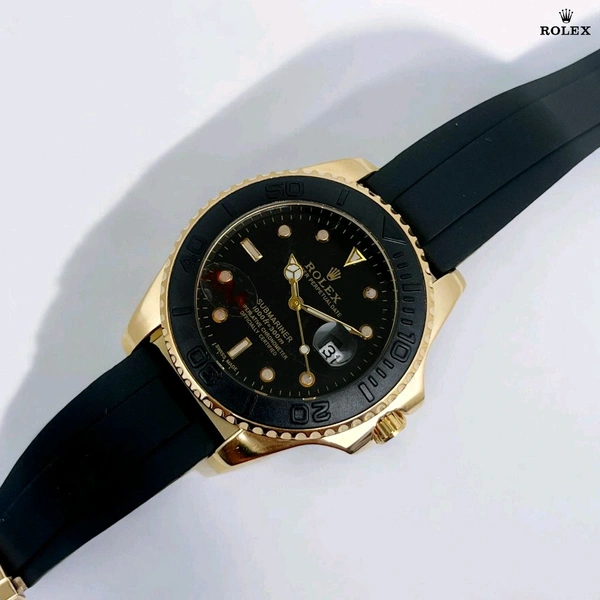 Rolex Men's Datejust 41 Dark Dial Stainless Steel Watch  - Gold
